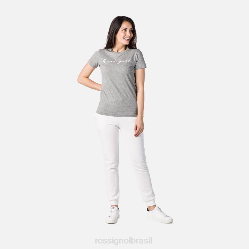 topos Rossignol camiseta com logotipo urze cinza mulheres XP60831