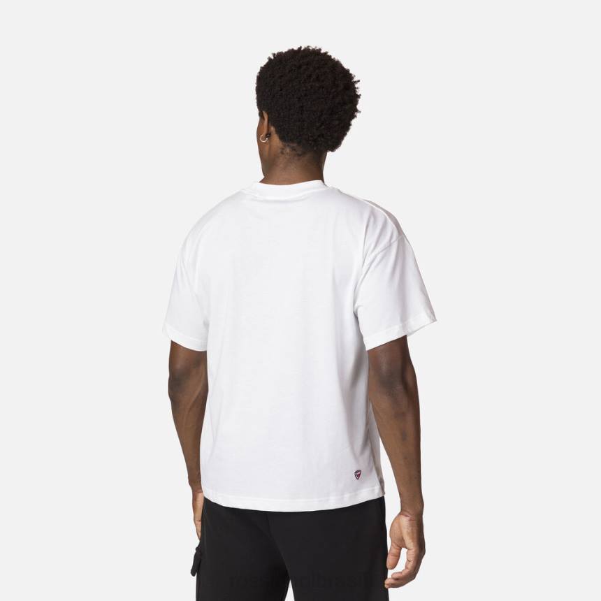 topos Rossignol camiseta confortável com estampa gráfica de algodão branco homens XP6013