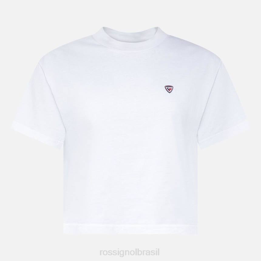 topos Rossignol camiseta cortada branco mulheres XP60716