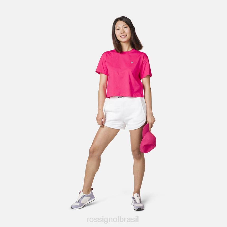 topos Rossignol camiseta cortada doce rosa mulheres XP60739