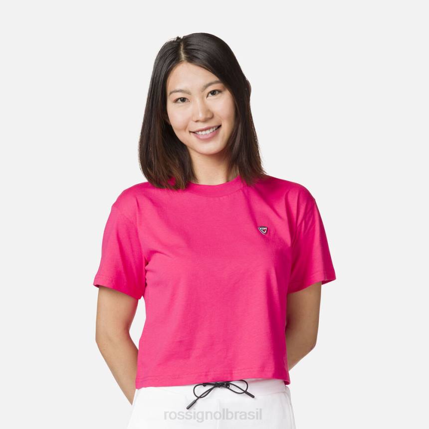 topos Rossignol camiseta cortada doce rosa mulheres XP60739