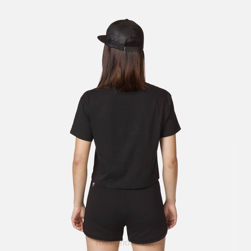 topos Rossignol camiseta cortada preto mulheres XP60856