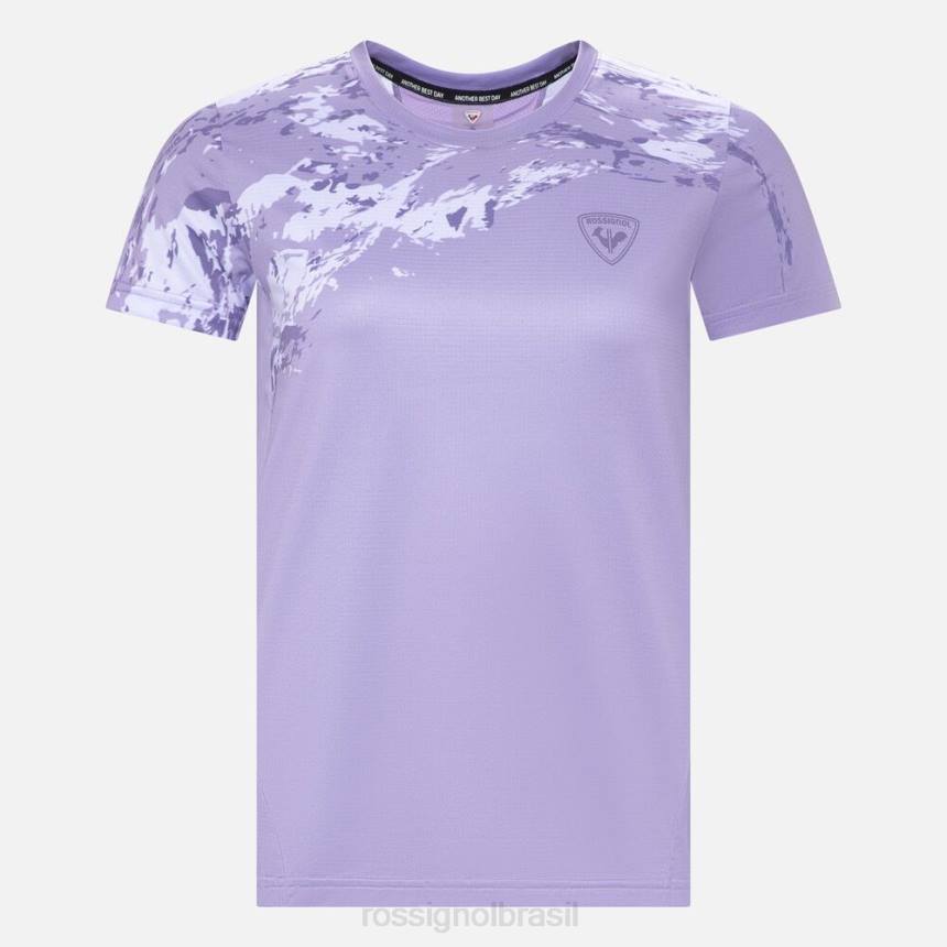 topos Rossignol camiseta leve cinza lavanda mulheres XP60764