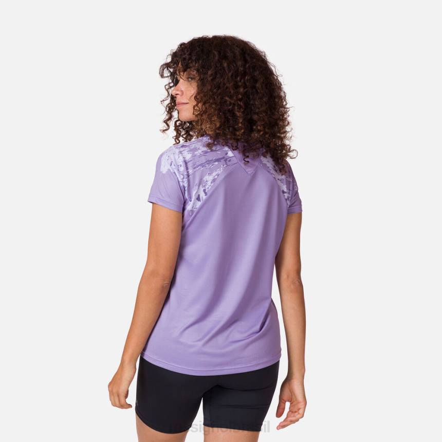 topos Rossignol camiseta leve cinza lavanda mulheres XP60764