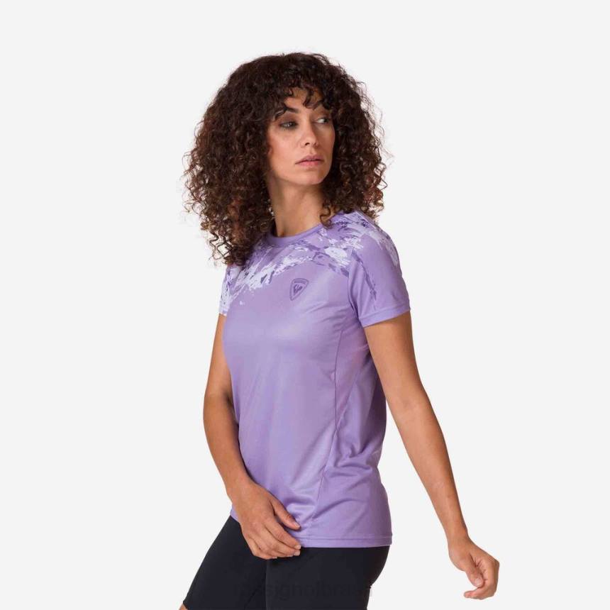 topos Rossignol camiseta leve cinza lavanda mulheres XP60764