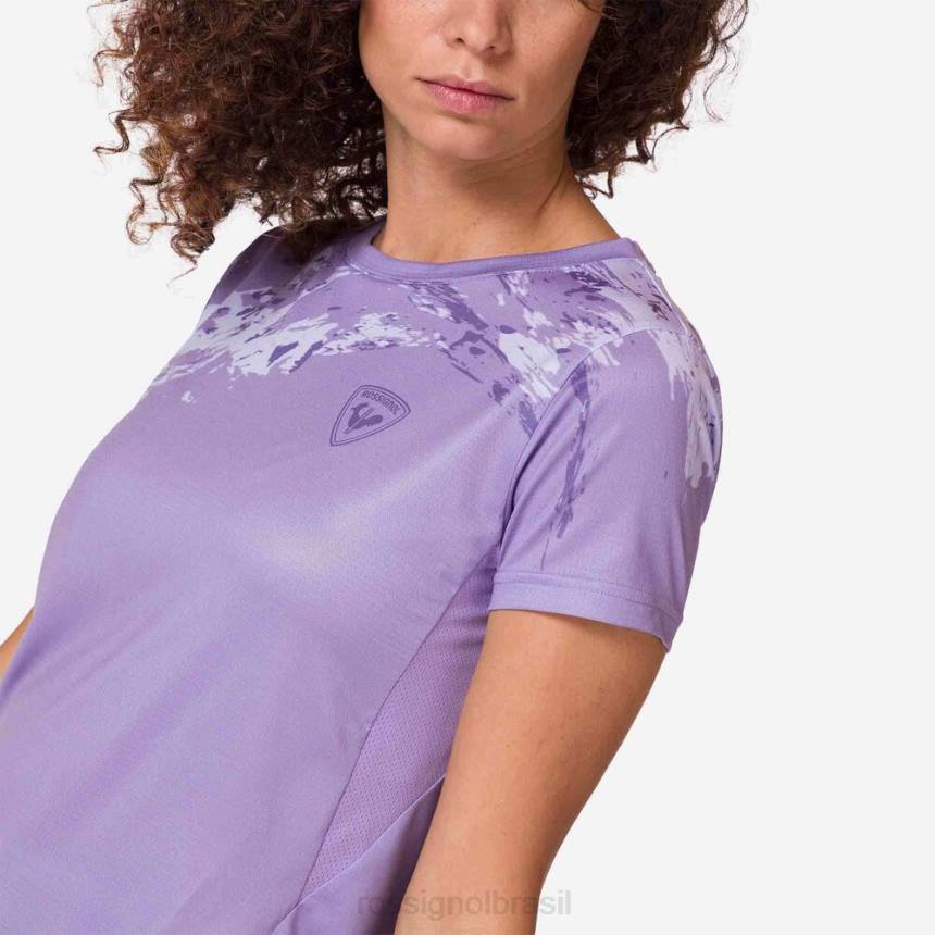 topos Rossignol camiseta leve cinza lavanda mulheres XP60764