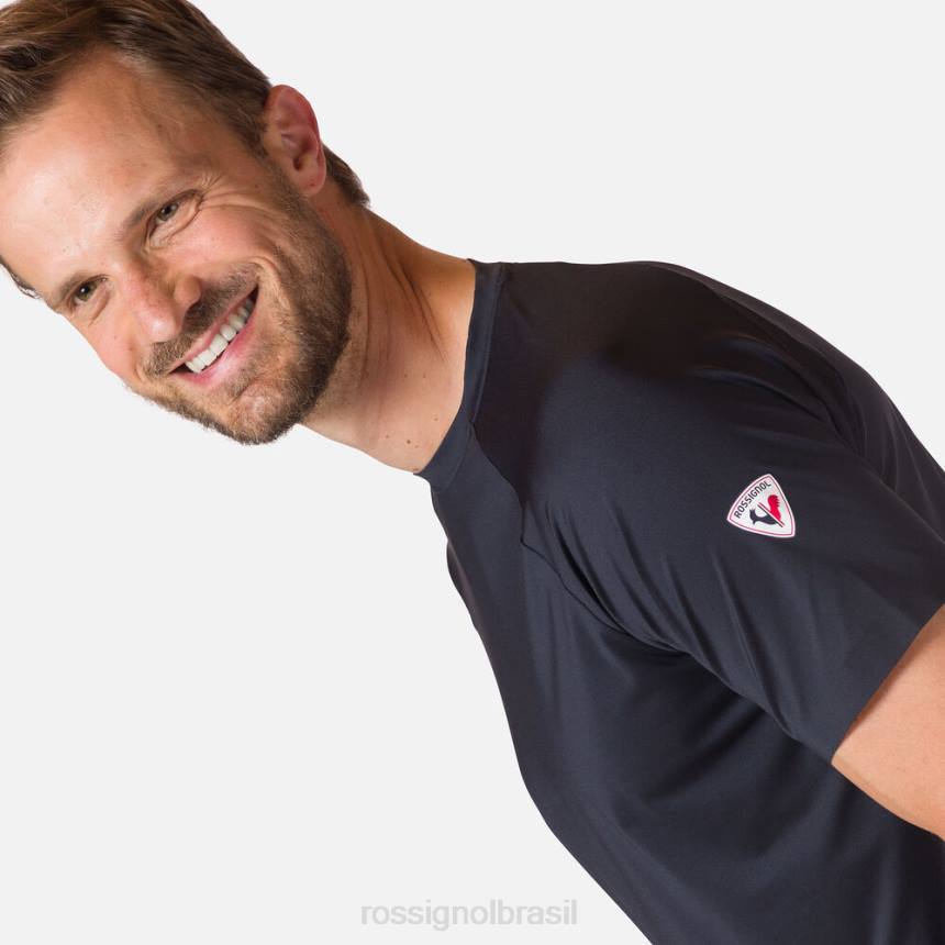 topos Rossignol camiseta leve e respirável preto homens XP6042