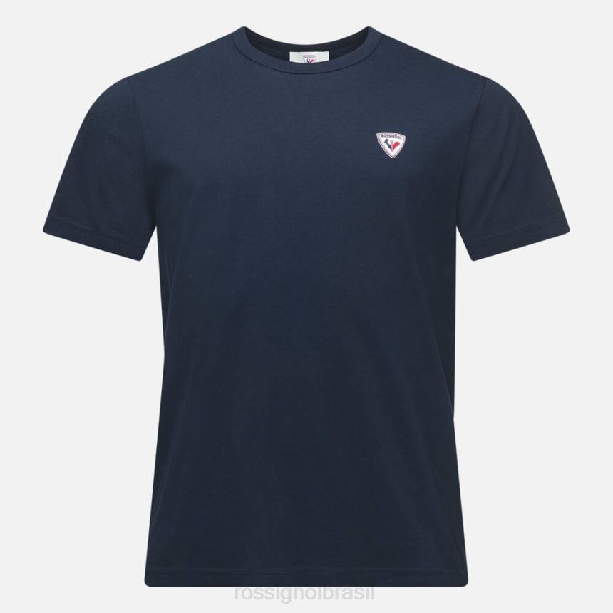 topos Rossignol camiseta lisa com logotipo azul marinho homens XP6034