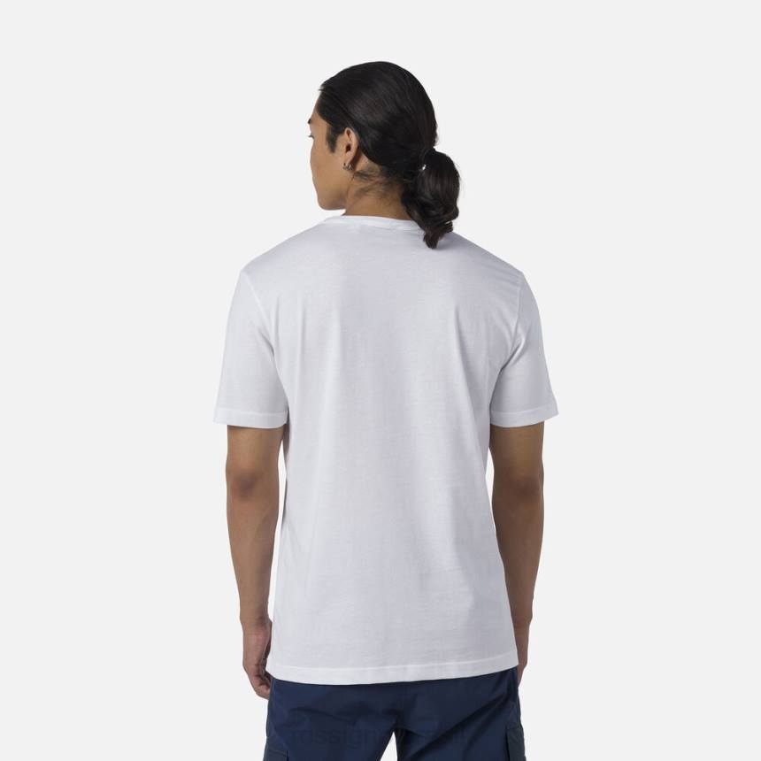 topos Rossignol camiseta lisa com logotipo branco homens XP6040