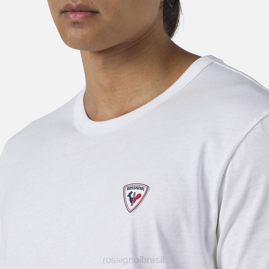 topos Rossignol camiseta lisa com logotipo branco homens XP6040