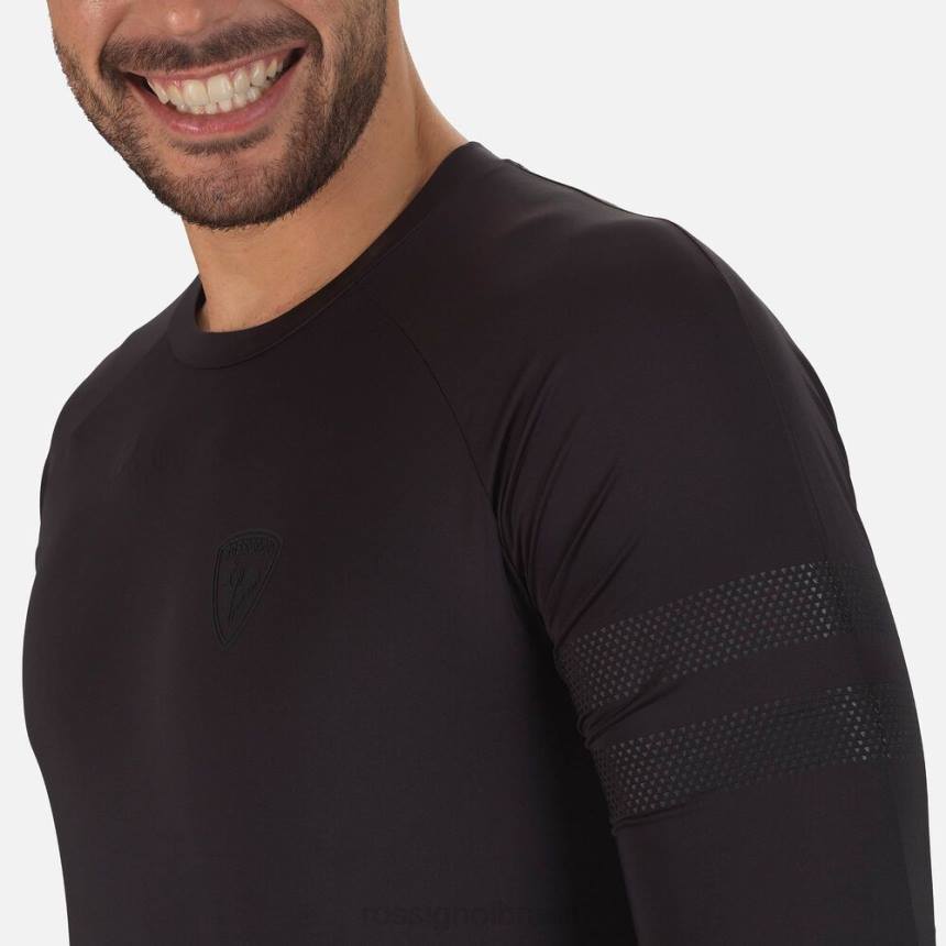 topos Rossignol camiseta manga longa skpr preto homens XP60310