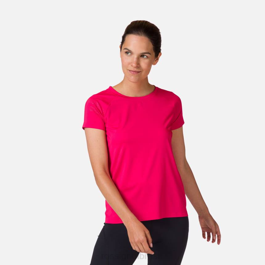 topos Rossignol camiseta tecnológica doce rosa mulheres XP60950