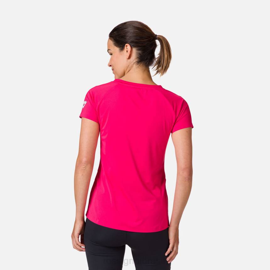 topos Rossignol camiseta tecnológica doce rosa mulheres XP60950