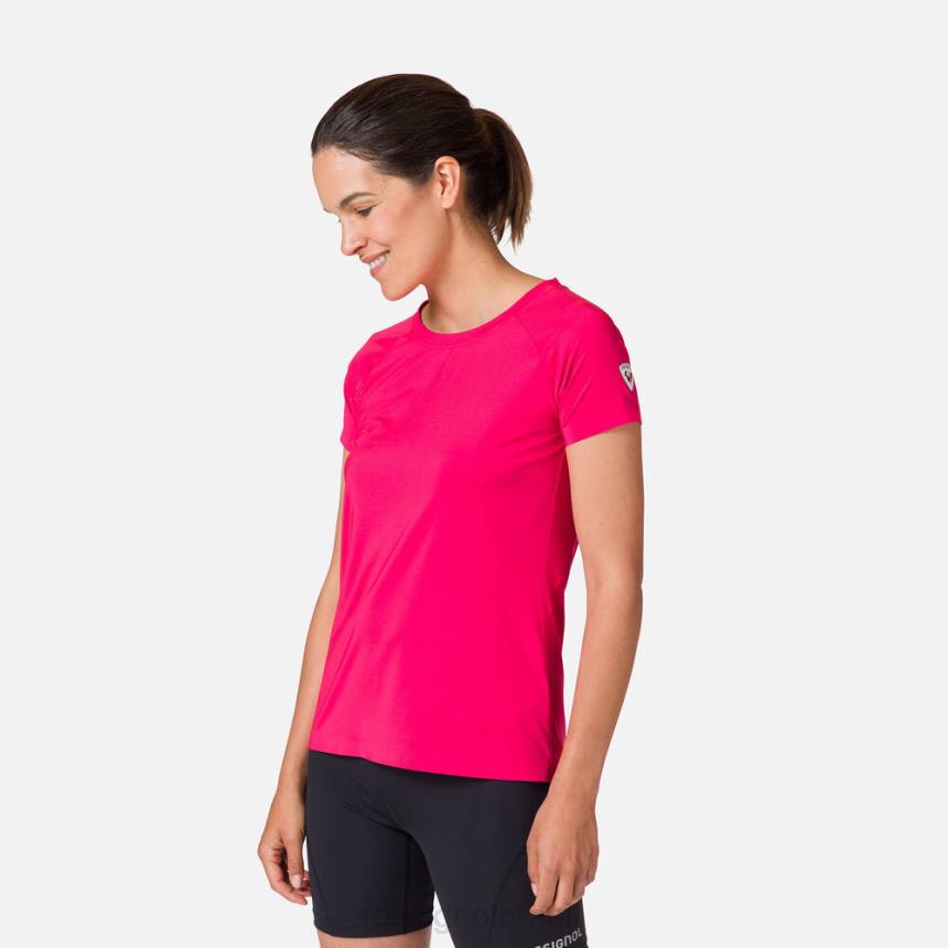 topos Rossignol camiseta tecnológica doce rosa mulheres XP60950