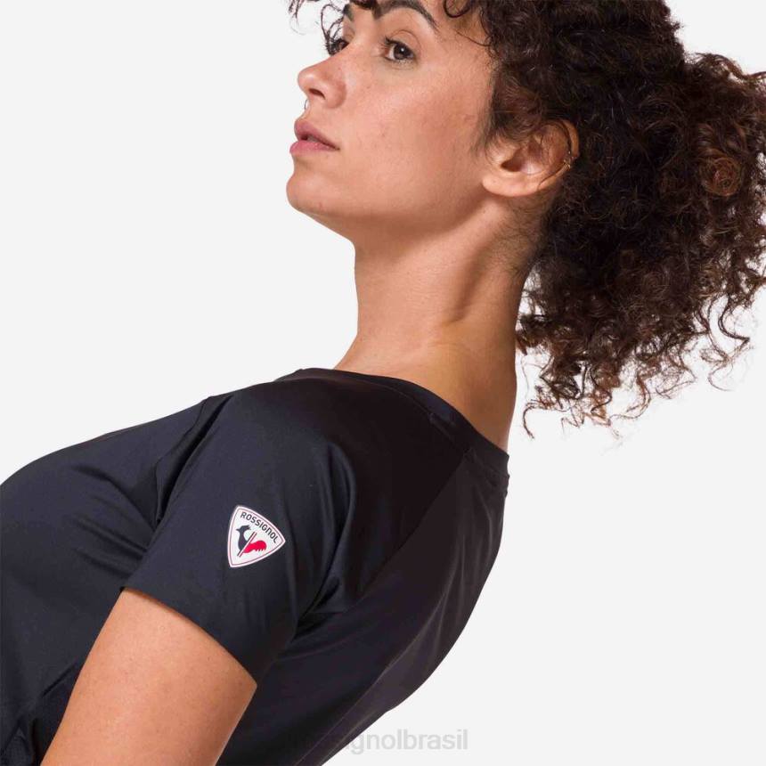 topos Rossignol camiseta tecnológica preto mulheres XP60827