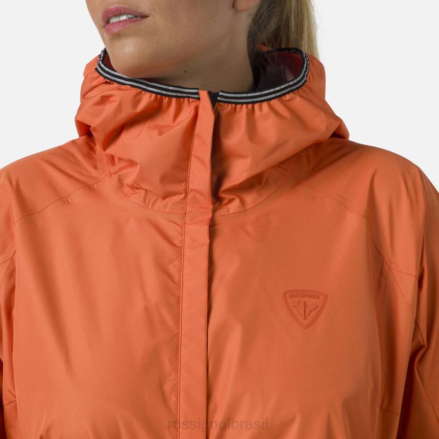 topos Rossignol jaqueta de chuva ativa laranja flamejante mulheres XP60964