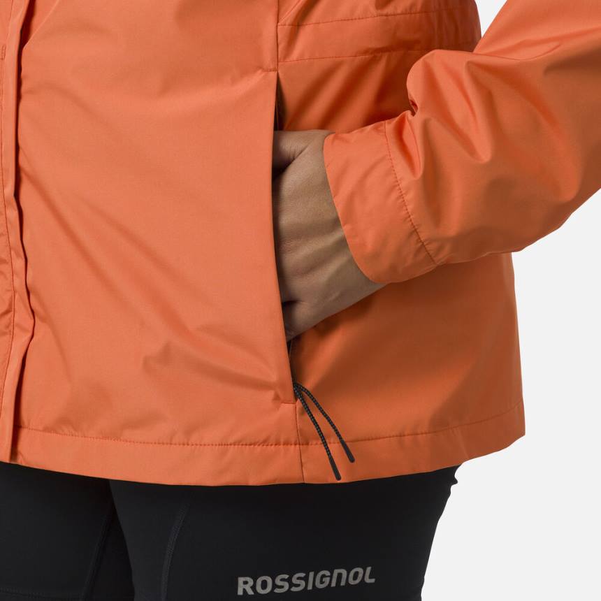 topos Rossignol jaqueta de chuva ativa laranja flamejante mulheres XP60964