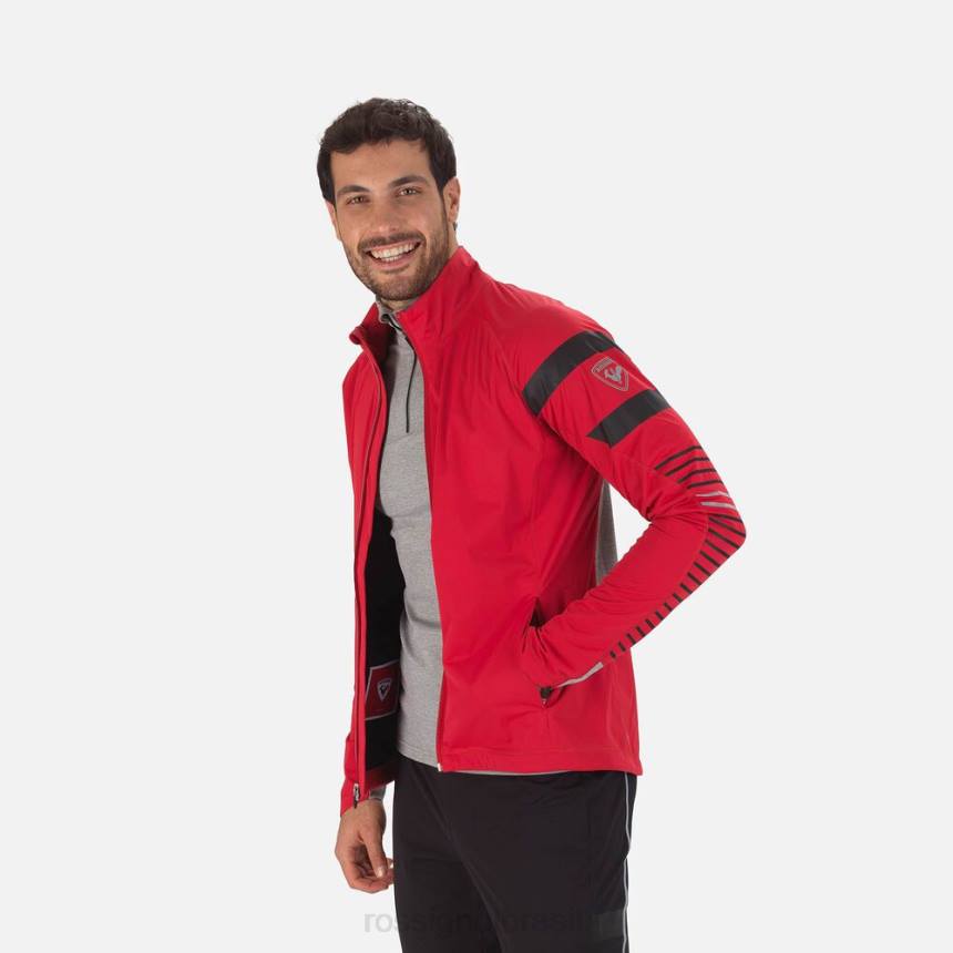 topos Rossignol jaqueta de esqui nórdica poursuite vermelho esportivo homens XP60124