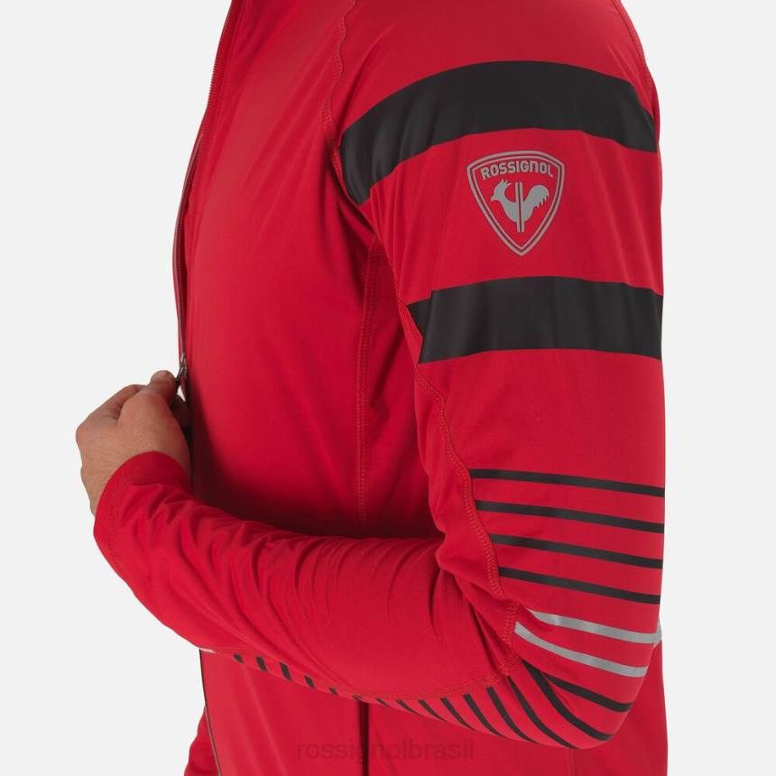 topos Rossignol jaqueta de esqui nórdica poursuite vermelho esportivo homens XP60124