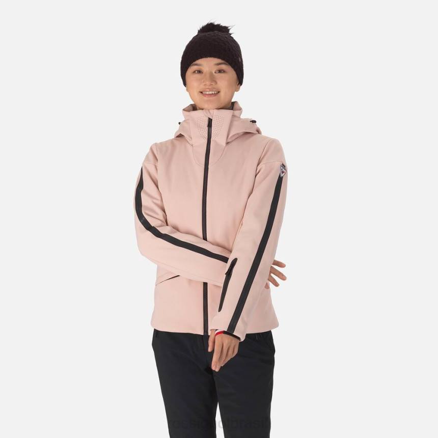 topos Rossignol jaqueta de esqui plana softshell pó rosa mulheres XP60799