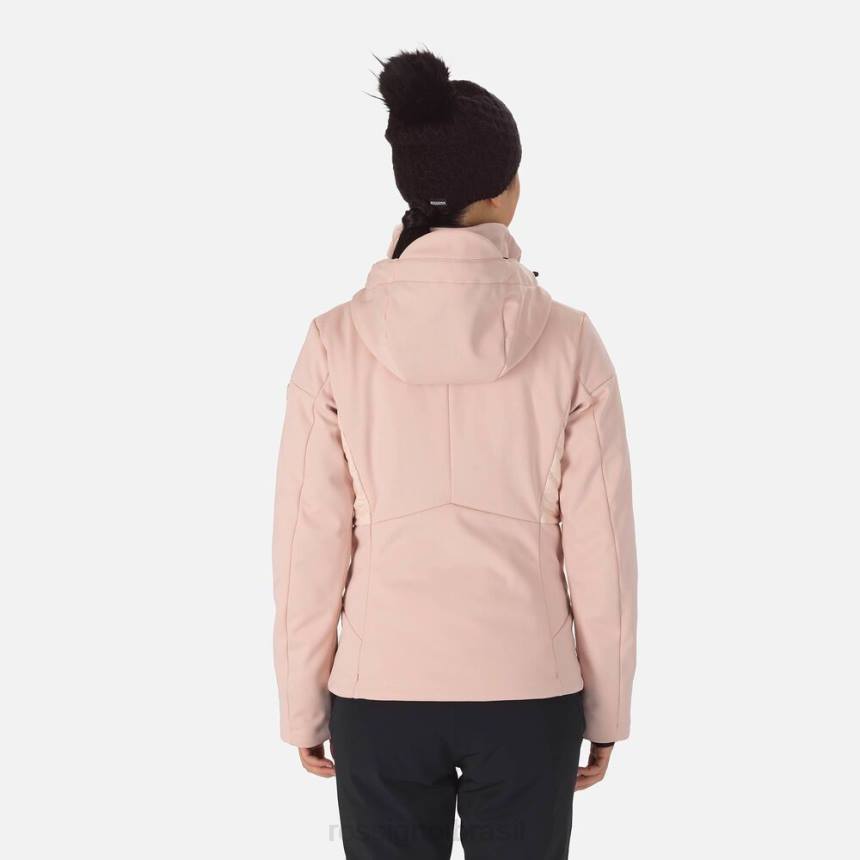 topos Rossignol jaqueta de esqui plana softshell pó rosa mulheres XP60799