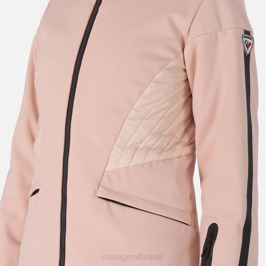 topos Rossignol jaqueta de esqui plana softshell pó rosa mulheres XP60799