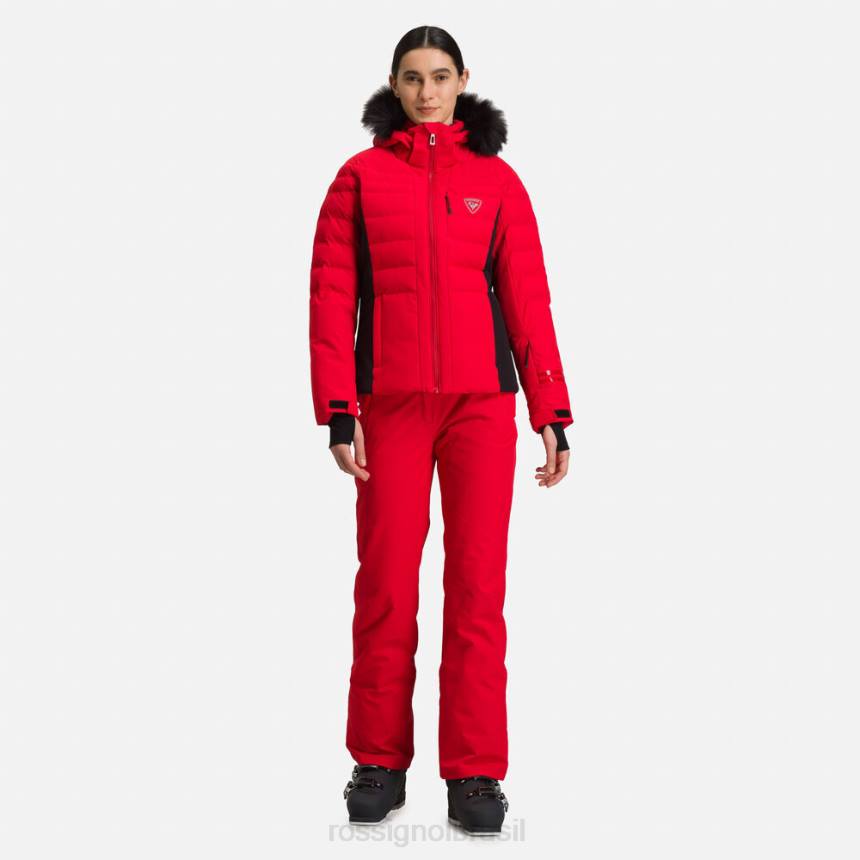 topos Rossignol jaqueta de esqui rápido vermelho esportivo mulheres XP60796