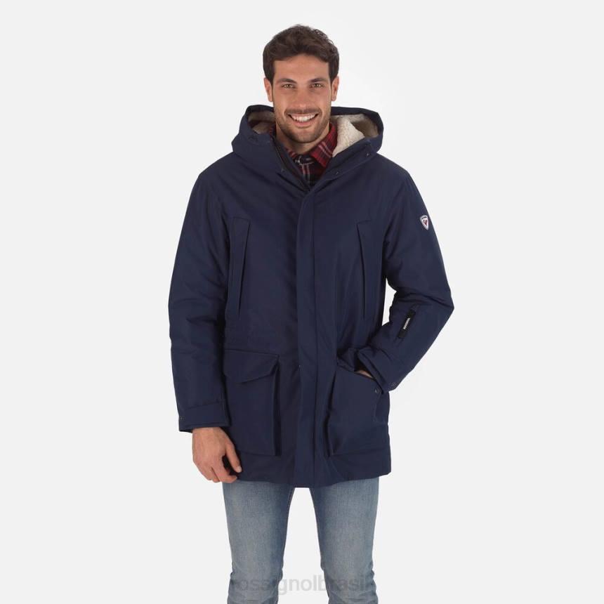 topos Rossignol jaqueta parka azul marinho homens XP60524