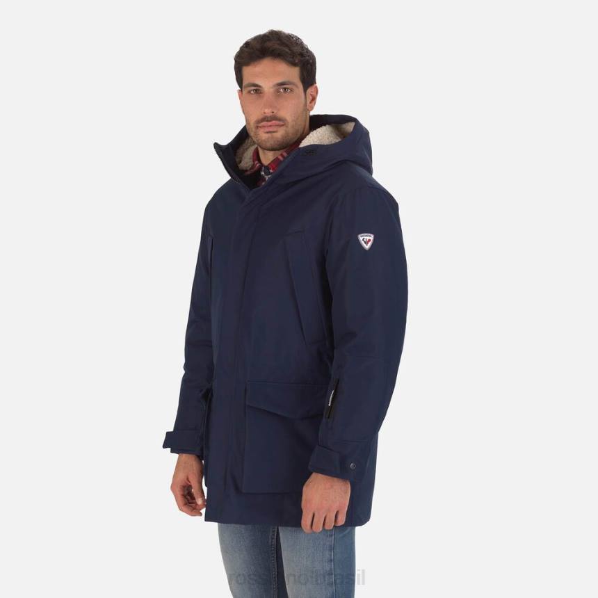 topos Rossignol jaqueta parka azul marinho homens XP60524