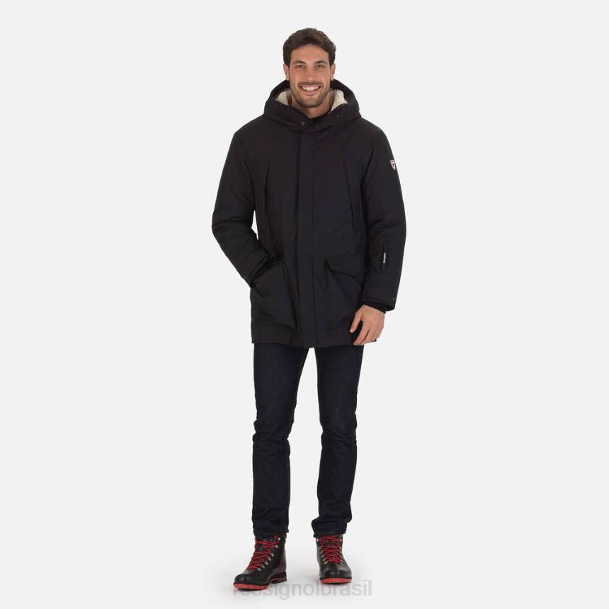 topos Rossignol jaqueta parka preto homens XP60289