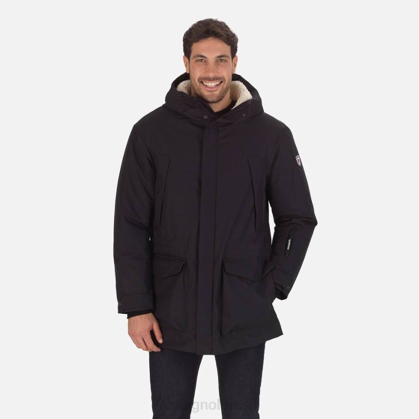 topos Rossignol jaqueta parka preto homens XP60289