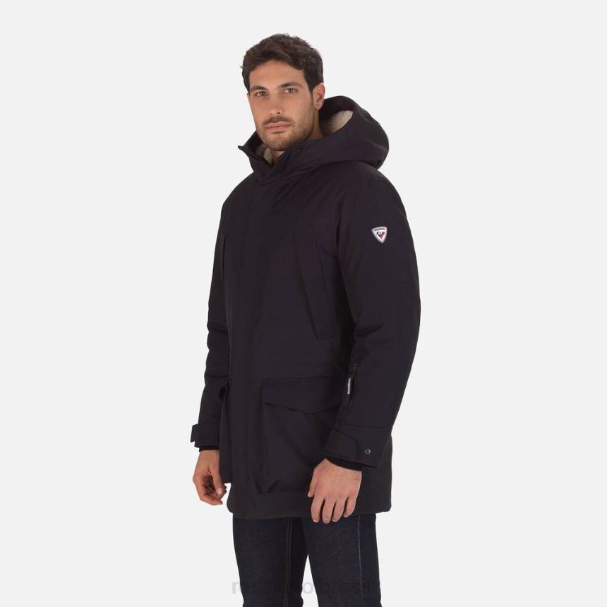 topos Rossignol jaqueta parka preto homens XP60289