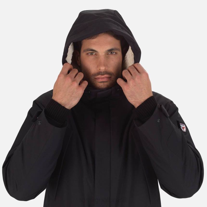 topos Rossignol jaqueta parka preto homens XP60289