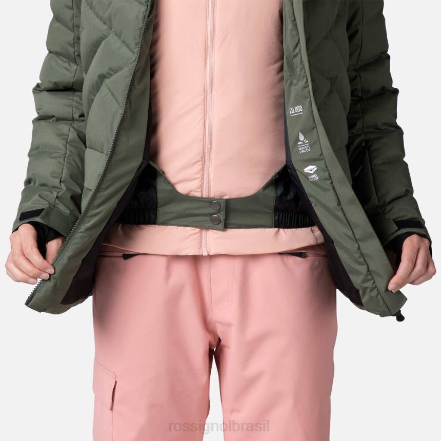 topos Rossignol parka de esqui inchada ébanoverde mulheres XP601037