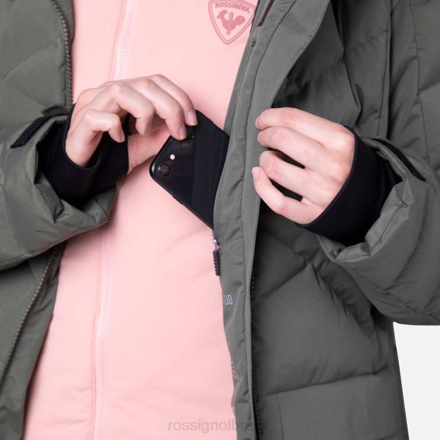 topos Rossignol parka de esqui inchada ébanoverde mulheres XP601037