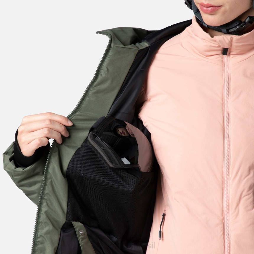 topos Rossignol parka de esqui inchada ébanoverde mulheres XP601037