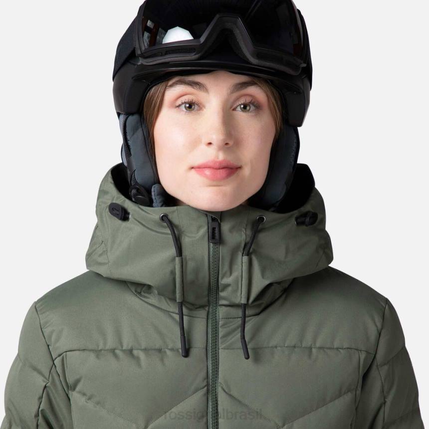 topos Rossignol parka de esqui inchada ébanoverde mulheres XP601037