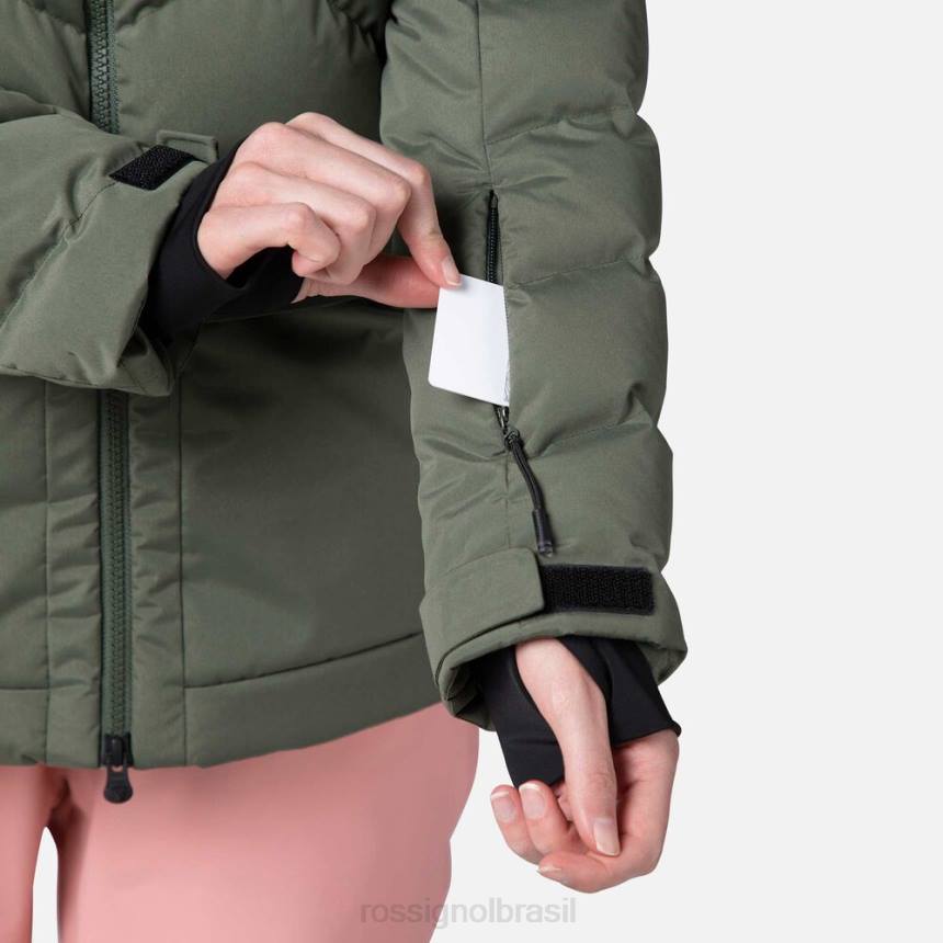 topos Rossignol parka de esqui inchada ébanoverde mulheres XP601037