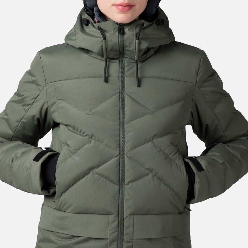 topos Rossignol parka de esqui inchada ébanoverde mulheres XP601037