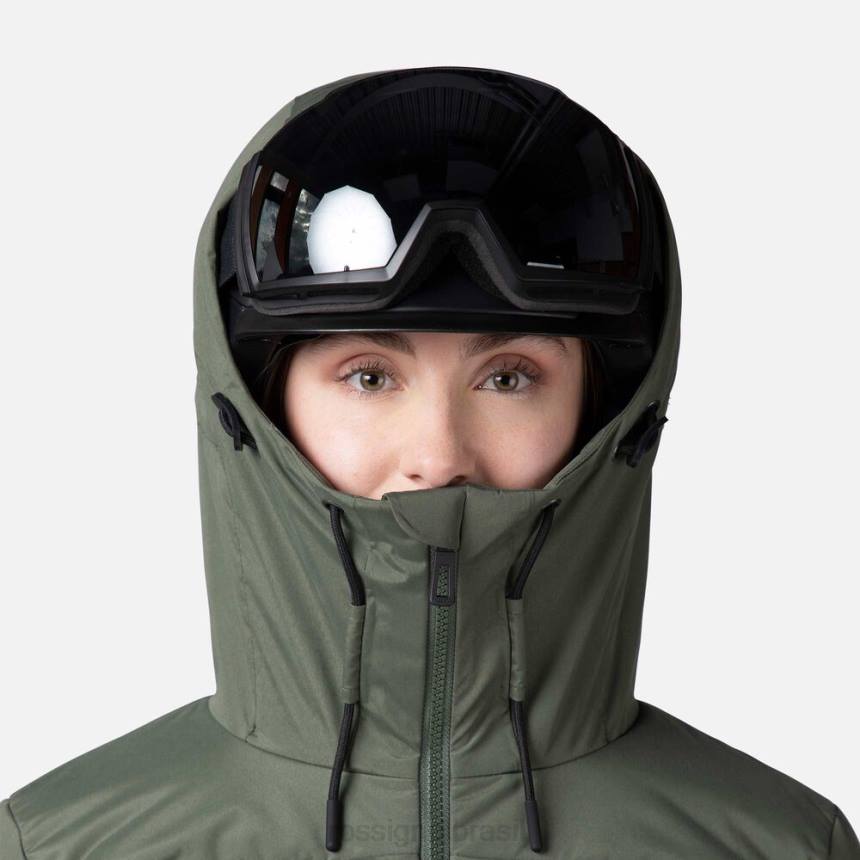 topos Rossignol parka de esqui inchada ébanoverde mulheres XP601037