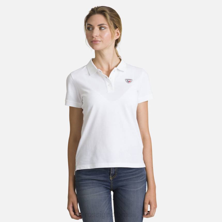 topos Rossignol polo com logotipo branco mulheres XP60732