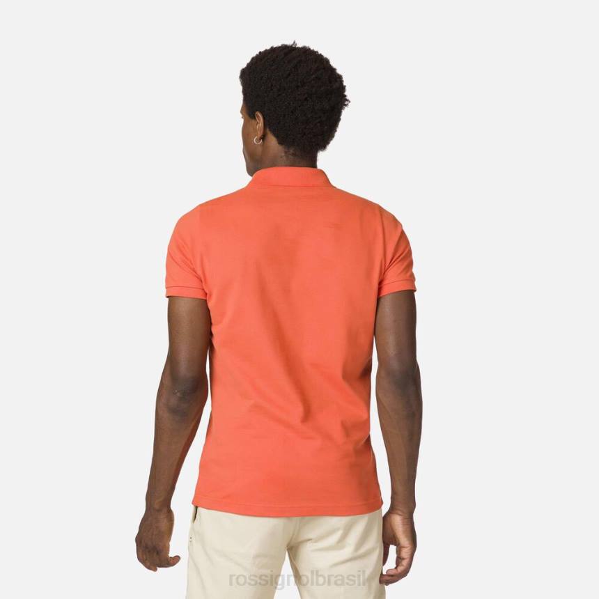 topos Rossignol polo com logotipo laranja flamejante homens XP6025