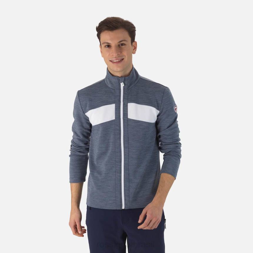 topos Rossignol reagir merino full zip camada intermediária azul marinho homens XP60551