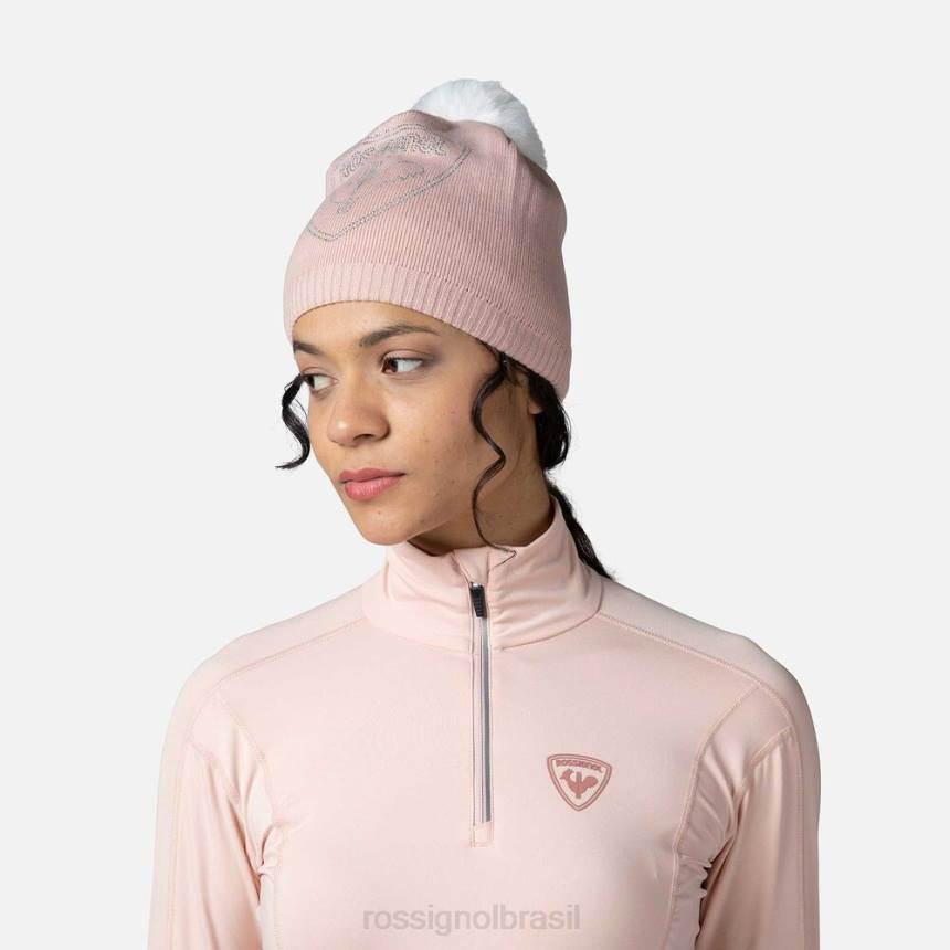 topos Rossignol top clássico de camada base com meio zíper rosa pó mulheres XP60840